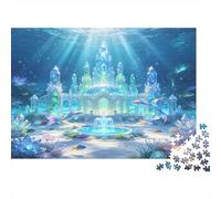 Palacio de Cristal Submarino Puzzle de 1000 Piezas Papel para Adultos Paisaje Océano Fantasía Juego de Puzzle 1000 Piezas Relajación Hogar Regalo 38x26cm/1000pcs