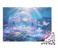 Palacio de Cristal Submarino Puzzle de 1000 Piezas para Adultos Sirena Fantástica Escena Oceánica Juego Papel Relajante Familia Regalo Decoración 52x38cm/1000pcs