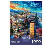 Palacio de la Alhambra Puzzles Entretenimiento Creativo Rompecabezas 1000 Piezas Obra De Arte De Juego De para Adultos Y Niños 70x50cm/1000pcs