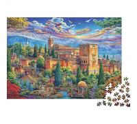 Palacio de la Alhambra Puzzles Entretenimiento Creativo Rompecabezas 1000 Piezas Obra De Arte De Juego De para Adultos Y Niños 70x50cm/1000pcs