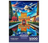 Palacio de la Alhambra Puzzles Entretenimiento Creativo Rompecabezas 1000 Piezas Obra De Arte De Juego De para Adultos Y Niños 70x50cm/1000pcs