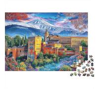 Palacio de la Alhambra Puzzles Entretenimiento Creativo Rompecabezas 1000 Piezas Obra De Arte De Juego De para Adultos Y Niños 52x38cm/1000pcs