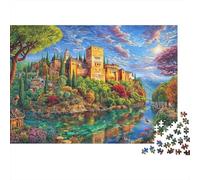Palacio de la Alhambra Puzzles Entretenimiento Creativo Rompecabezas 1000 Piezas Obra De Arte De Juego De para Adultos Y Niños 38x26cm/1000pcs