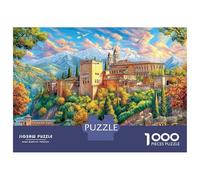 Palacio de la Alhambra Rompecabezas 1000 Piezas, Puzzles Imposible, De Juego De para Adultos Y Niños A Partir De 14 Años 70x50cm/1000pcs