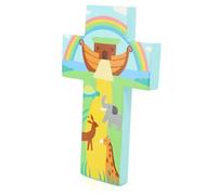 Palacio del Rosario Cruz infantil Arca de Noé 12 cm - Cruz religiosa - Culto cristiano de madera