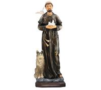 Palacio del Rosario Estatua de resina de San Francisco de Asís de 80 cm - Estatua de santos - Culto cristiano en