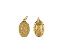 Palacio del Rosario Medalla de Oro de 18 quilates de la Virgen de Perfil y Aparición de Lourdes - Medalla y Cruz de Oro - Culto Cristiano en Oro de 18 quilates