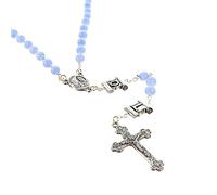 Palacio del Rosario Rosario de cristal azul paters letras - Rosario de cristal - Adoración cristiana de cristal, Vidrio