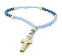 Palacio del Rosario - Rosario infantil para niños, diseño de granos de silicona y madera, 8 mm, rosario para niños, culto cristiano de plástico, 34 cm, Plástico