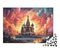 Palacio Exótico Arquitectura Puzzle de 1000 Piezas Papel para Adultos Cielo al Atardecer Juego de Puzzle 1000 Piezas Relajación Hogar Regalo 38x26cm/1000pcs