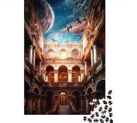 Palacio Fantasía Arquitectura Puzzle de 1000 Piezas Papel para Adultos Arte Espacial Soñado Relajación Concentración Familiar Decoración Regalo 70x50cm/1000pcs