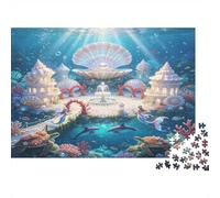 Palacio Fantasía Submarino Puzzle de 1000 Piezas Puzzle para Adultos Mundo Acuático Relajación Enfoque Diversión Familiar Decoración Regalo 70x50cm/1000pcs