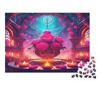 Palacio Fantástico de Rosas Puzzle de 1000 Piezas para Adultos Papel Escenario de Ensueño Juego de Puzzle 1000 Piezas Decorativo Regalo 70x50cm/1000pcs