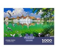 Palacio Real de Bangkok Puzzle De Madera Impermeable Puzzles De 1000 Piezas para Adultos Desafiante Y Estimulante Rompecabezas para Juegos Educativos