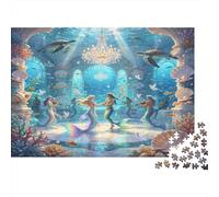 Palacio Submarino de Sirenas Puzzle de 1000 Piezas Papel para Adultos Escena de Fantasía Cristal Puzzle para Toda la Familia Relajación Decoración Regalo 52x38cm/1000pcs