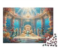 Palacio Submarino Escena Puzzle de 1000 Piezas Papel para Adultos Mundo Marino Soñado Puzzle para Toda la Familia Relajante Decorativo Regalo 70x50cm/1000pcs