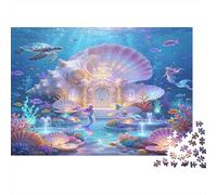 Palacio Submarino Fantasía Puzzle de 1000 Piezas Papel para Adultos Escena Oceánica Mágica Juego de Puzzle 1000 Piezas Relajación Familia Decoración Regalo 52x38cm/1000pcs