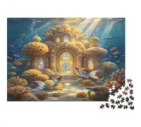Palacio Submarino Fantástico Puzzle de 1000 Piezas Papel para Adultos Escena de Corales Marinos Puzzle para Toda la Familia Decoración Relajante 70x50cm/1000pcs