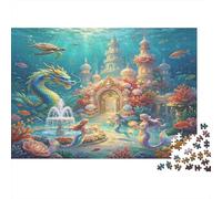 Palacio Submarino Fantástico Puzzle de 1000 Piezas Papel para Adultos Mundo Misterioso Juego de Puzzle 1000 Piezas Decoración Regalo 52x38cm/1000pcs