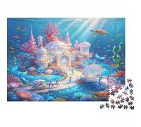 Palacio Submarino Fantástico Puzzle de 1000 Piezas Papel Puzzle para Adultos Mundo Marino Puzzle para Toda la Familia Decoración Regalo Concentración Relajación 38x26cm/1000pcs