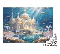 Palacio Submarino Puzzle de 1000 Piezas Cartón para Adultos Escena Oceánica Fantástica Juego de Puzzle 1000 Piezas Relajación Hogar Regalo 38x26cm/1000pcs