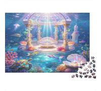 Palacio Submarino Puzzle de 1000 Piezas Juego de Puzzle 1000 Piezas Papel Adultos Escena Fantasía Océano Relajante Decoración Hogar Regalo 38x26cm/1000pcs