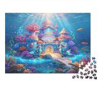 Palacio Submarino Puzzle de 1000 Piezas Papel para Adultos Arrecife de Coral Colorido Relajante Decoración Familiar Regalo 38x26cm/1000pcs