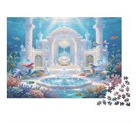 Palacio Submarino Puzzle de 1000 Piezas Papel para Adultos Escena Fantástica Océano Relajación Interacción Familiar Decoración Regalo 70x50cm/1000pcs
