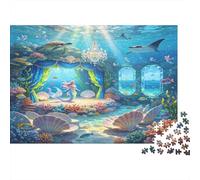 Palacio Submarino Puzzle de 1000 Piezas Papel para Adultos Escena Oceánica Juego de Puzzle 1000 Piezas Relajación Enfoque Regalo Familiar 38x26cm/1000pcs