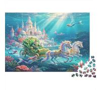 Palacio Submarino Puzzle de 1000 Piezas Papel para Adultos Mundo Fantástico Océano Relajante Decoración Hogar Regalo Familiar 38x26cm/1000pcs