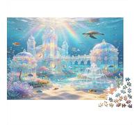 Palacio Submarino Puzzle de 1000 Piezas para Adultos Papel Juego de Puzzle 1000 Piezas Mundo Oceánico Encantado Relajación Familia Decoración Regalo 70x50cm/1000pcs