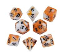 Paladin Roleplaying Juego de dados DND naranja y blanco - 'Troll Slayer'