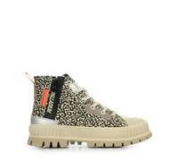 Paladio Mujer PALLASHOCK BACKZIP Ankle Boot, Milk/Print Brown, 37 EU, Milk Print Brown, 37 EU