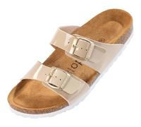 Palado Sandalias para mujer Samos - Sandalias elegantes fabricadas en España - Zapatillas cómodas con plantilla de corcho amortiguadora - Zapatos de verano de moda, Color beige., 39 EU