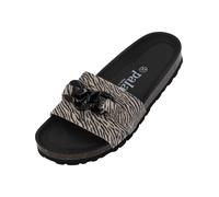 Palado Zapatos abiertos 'Gozo' beige / gris oscuro / negro 42 beige / gris oscuro / negro