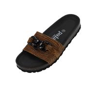 Palado Zapatos abiertos 'Gozo' marrón / negro 42 marrón / negro