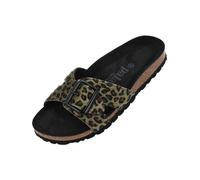 Palado Zapatos abiertos 'Tinos Leo' marrón / verde / negro 37 marrón / verde / negro