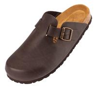 Palado Zuecos Kiel Hombre - Cómodas Zapatillas Made in Spain - Pantuflas de moda con plantilla de corcho - Zapatos de verano, marrón, 40 EU
