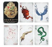 Baraja de Cartas Hogwarts Harry Potter en Lata - Producto Oficial, Juego de Cartas con Hufflepuff, Ravenclaw, Gryffindor y Slytherin, 54 Cartas