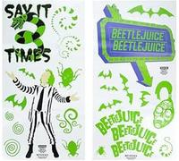 Paladone Beetlejuice Calcomanías de Pared Que Brillan en la Oscuridad, 50 Pegatinas Reutilizables Decorativas, Diseño Oficial Warner Bros, Ideal para Dormitorio y Sala de Juegos
