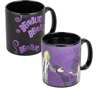 Paladone Beetlejuice - Taza XL que cambia el calor, producto con licencia oficial, regalo para los fanáticos de las películas de terror retro, vasos de cerámica nostálgicos, taza de