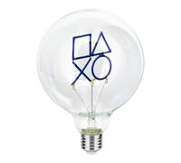 Paladone - Bombilla LED decorativa de neón con rosca E27 de PlayStation con licencia oficial - Para cualquier lámpara compatible con Edison, regalo coleccionable de gaming para dormitorios y hogares