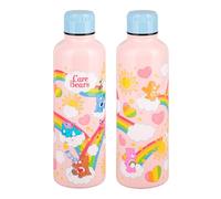 Paladone - Botella de agua de metal de los Osos Amorosos con tapa de rosca de 600 ml, con licencia oficial, adorable y reutilizable, con diseño colorido para viajes, deportes, escuela y oficina