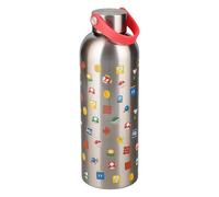 Paladone Botella de agua Super Mario – Acero inoxidable 500 ml con asa – Oficial Nintendo