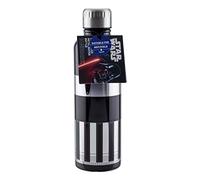 Paladone Botella de agua metálica Lightsaber Darth Vader - Producto oficial Disney Star Wars, colección vintage, para bebidas calientes y frías con tapa a prueba de fugas, 500ml