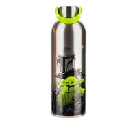 Paladone Botella de agua metálica de Star Wars The Mandalorian y Grogu con asa de transporte, 500 ml, aislante para mantener las bebidas calientes o frías, con licencia oficial