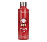 Paladone Botella de Agua Super Mario Champiñón - Botella Acero Inoxidable para Bebidas Calientes o Frías, Producto Oficial, 500ml