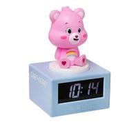 Paladone Care Pink Cheer Bear - Reloj Despertador Digital con luz Nocturna y música, decoración de Dormitorio con Licencia Oficial para niñas y Mujeres, Producto de Cultura Pop Alimentado por Pilas