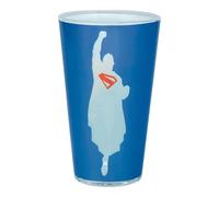 Paladone Vaso de cristal de Superman, 440 ml, con licencia oficial de DC Comics para fanáticos de superhéroes, regalo divertido, mercancía de película, azul