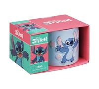 Paladone Disney Lilo & Stitch Mug, Taza de Café de Cerámica Grande de 400ml con Licencia Oficial de Azul Pastel para Té y Chocolate Caliente, Mercancía para Fanáticos del Cine